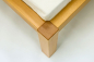 Preview: Bett Basis in Buche Detail Fussgestell